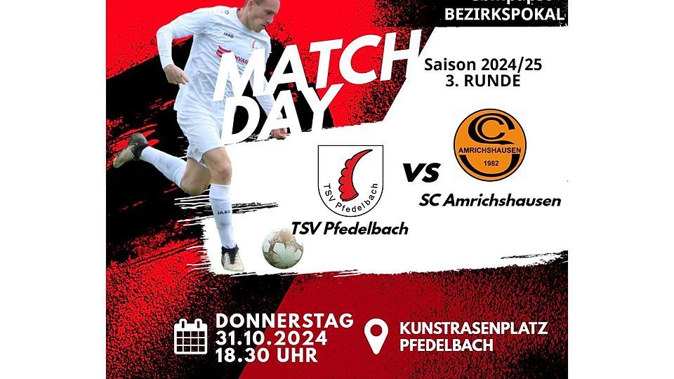 Pfedelbach empfängt in der 3. Pokalrunde den SC Amrichshausen FuPa