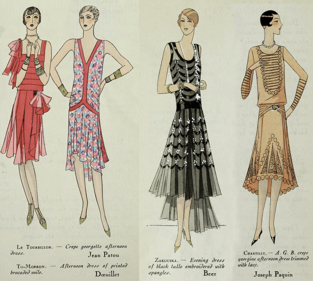 Stunning Paris Fashion for 1928 Glamour Daze