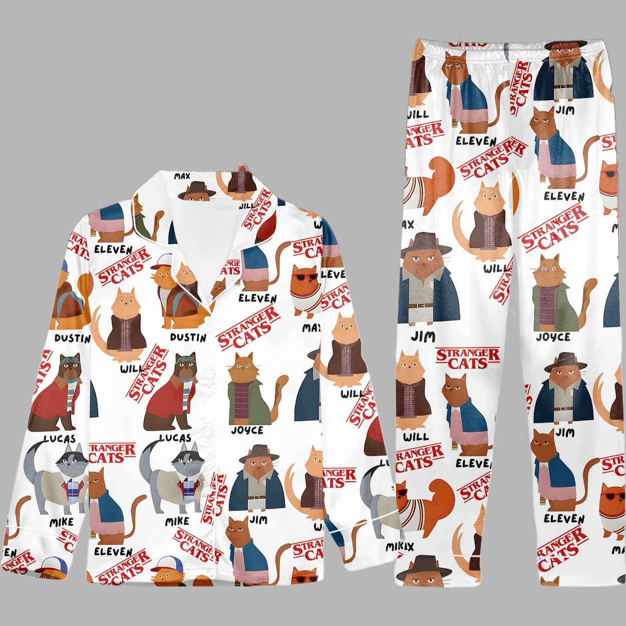 Stranger Cats Pajama Set