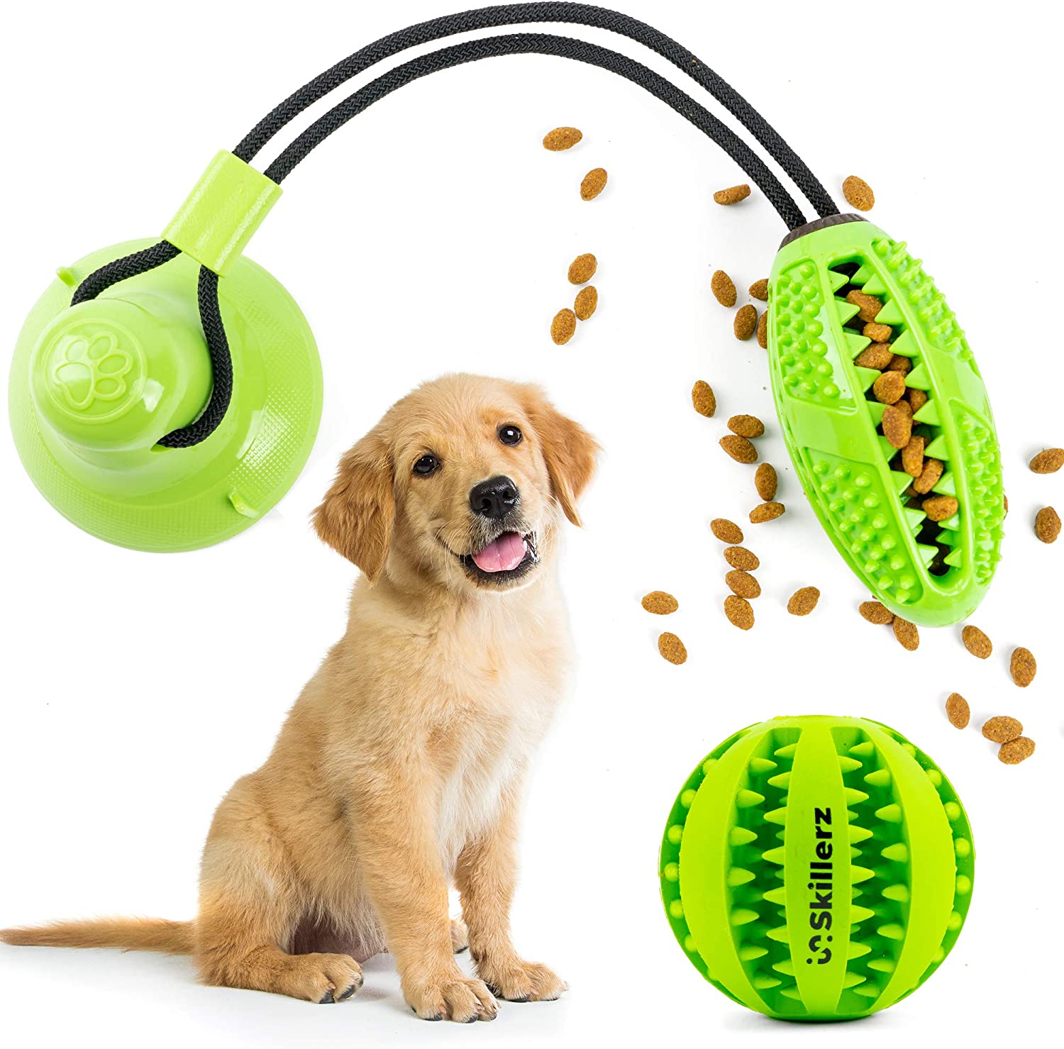 Buy Suction Cup Dog Food Dispensing Toy Chew Ball Cheap H&J