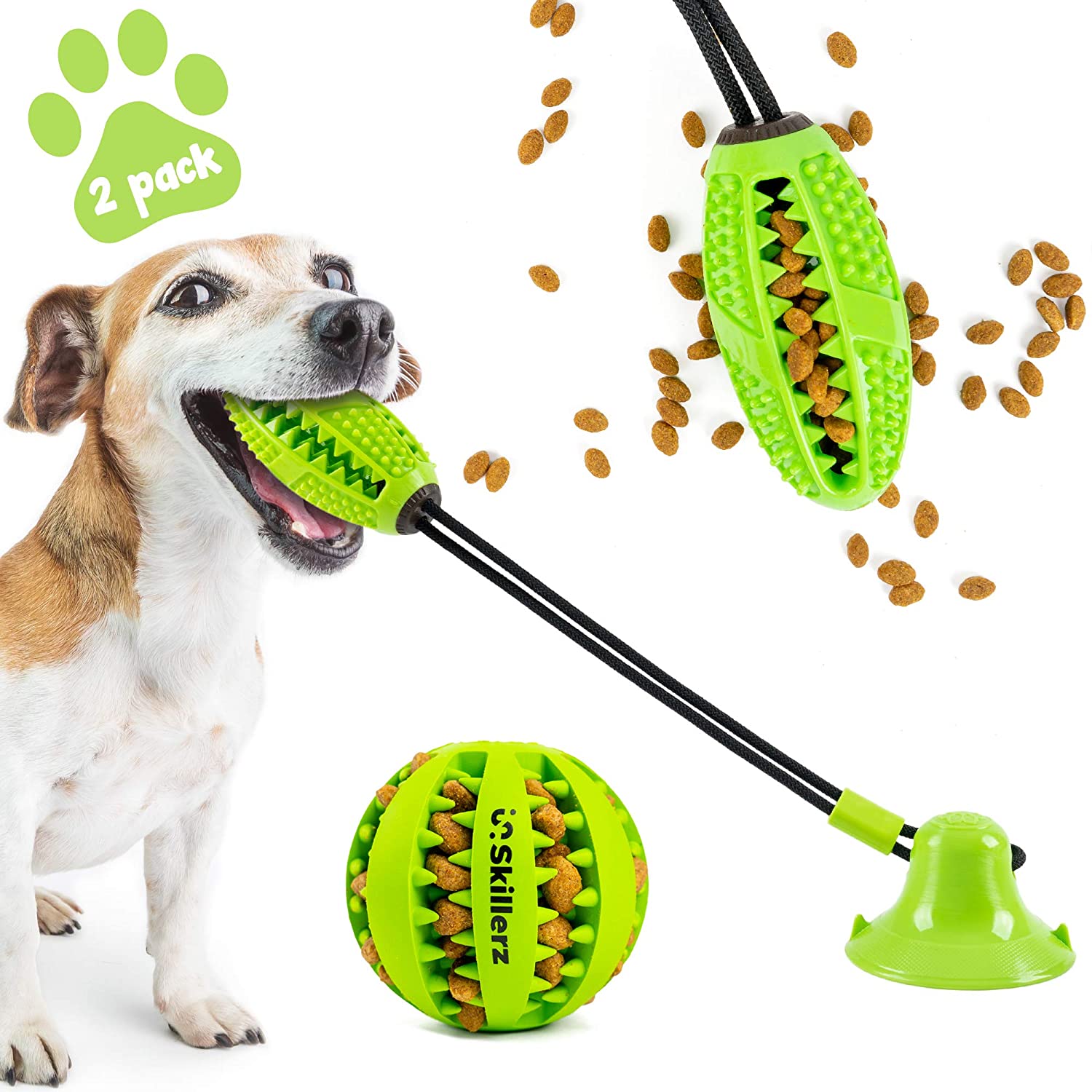 Buy Suction Cup Dog Food Dispensing Toy Chew Ball Cheap H&J