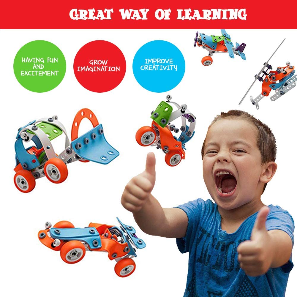 Buy Construction Toys 5 In 1 Build And Play Kit (132 Pieces) Cheap H