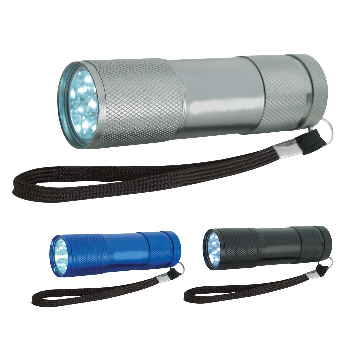 Buy Aluminum 9LED Flashlights Assorted Colors Item 5311 Cheap H