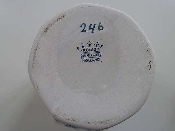Delfter Porzellan Vase mit Deckel