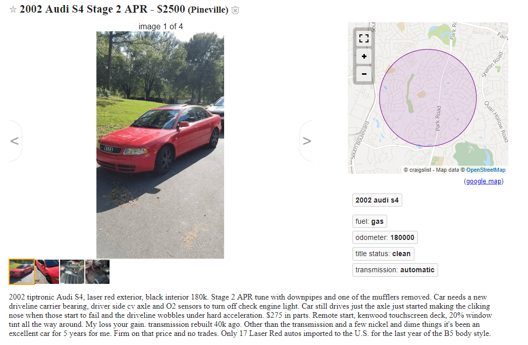 Official "What B5 S4's are listed on Craigslist now?" thread Page 6