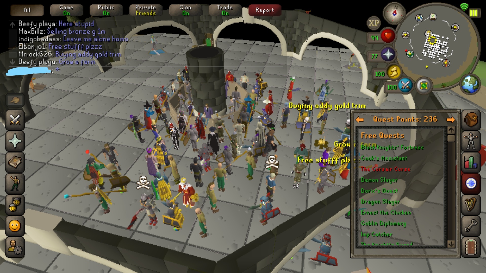 OSRS Selling OSRS account [main][high][few 99's][void][fighter torso