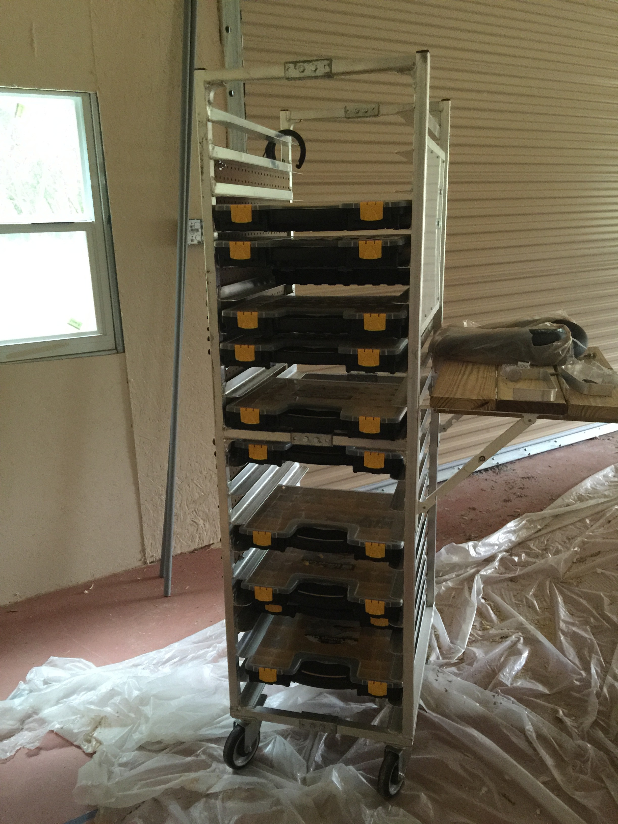 A Rolling Organizer Utilizing Harbor Freight Parts Storage Cases Your