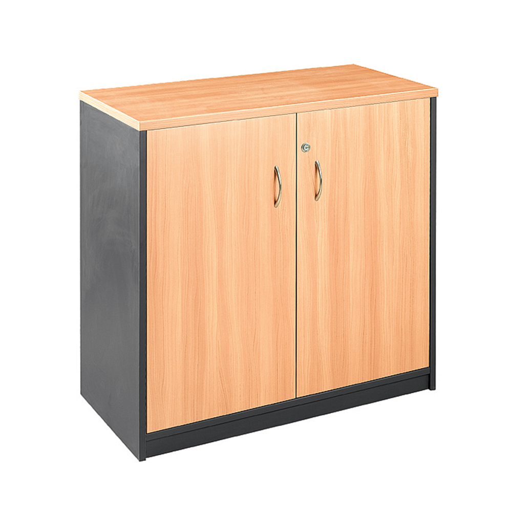 Office Lockable Stationery Cupboards Storage 2 Door 4 Shelves