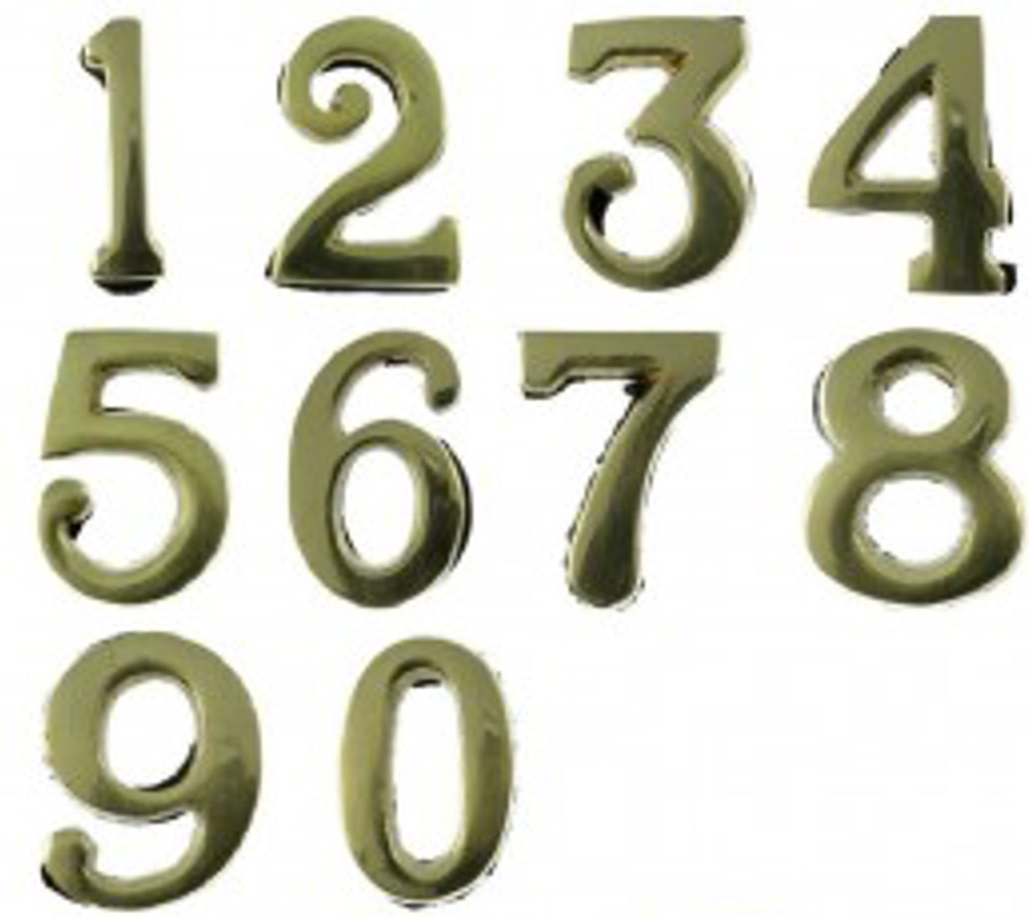 Small Solid Brass Stick on Numbers eBay