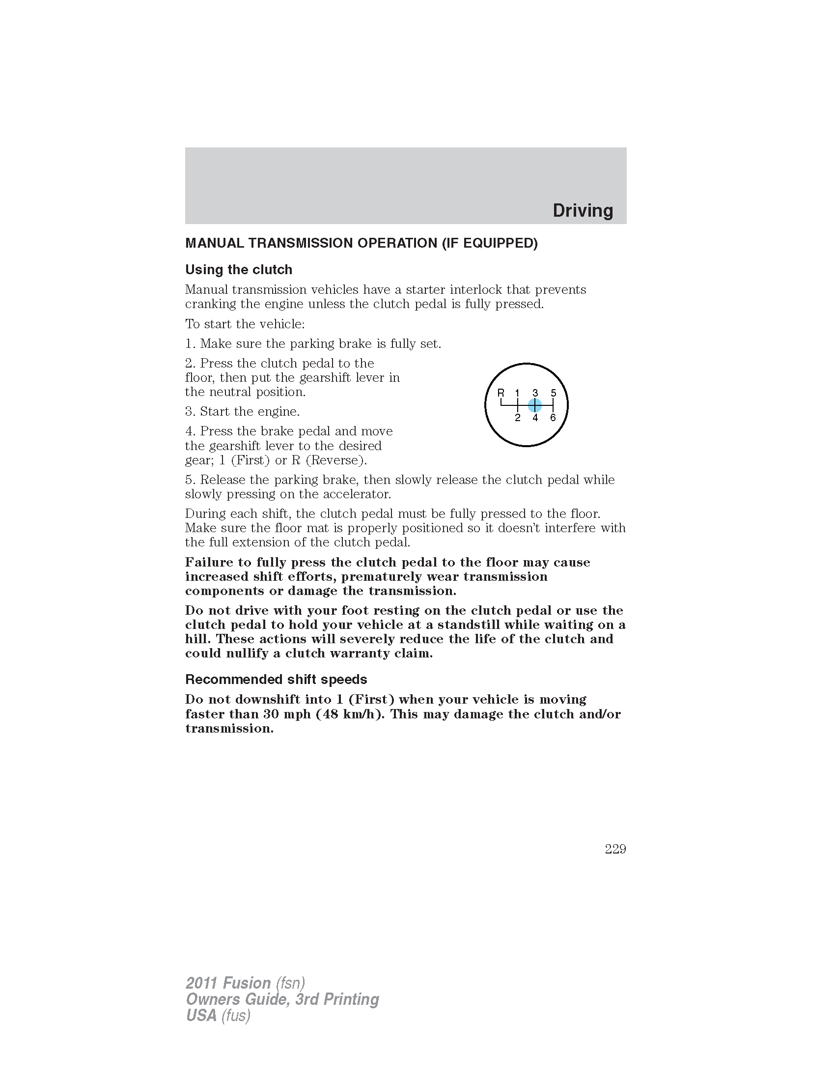 Ford Fusion 2011 Owner's Manual – PDF Download