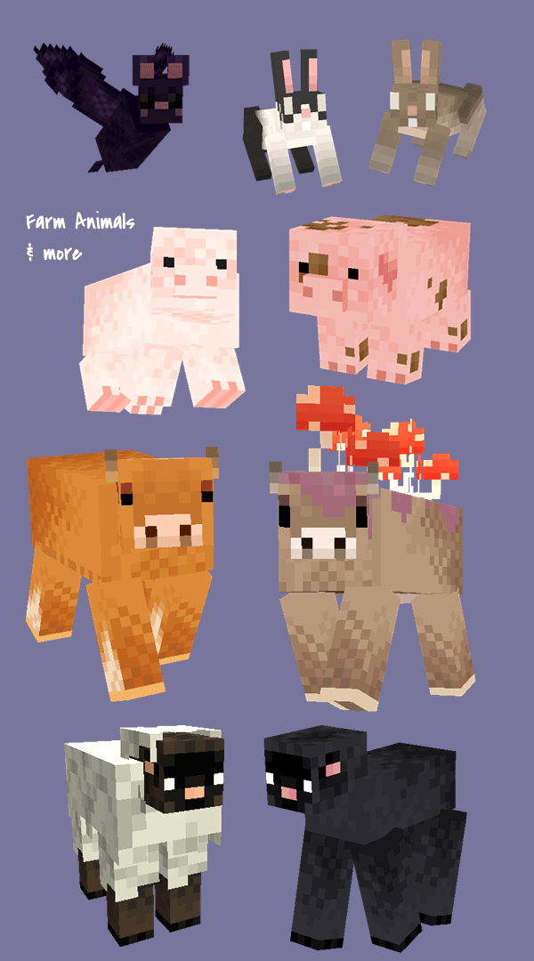 GoodVibes Stylized Pack Optifine CTM Random Mobs Custom Sky