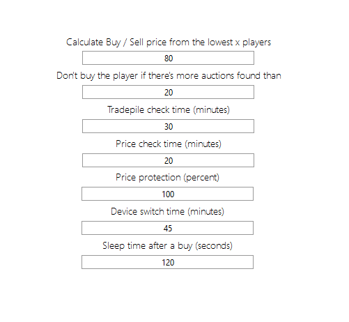 Futmate Advanced settings FUTMate