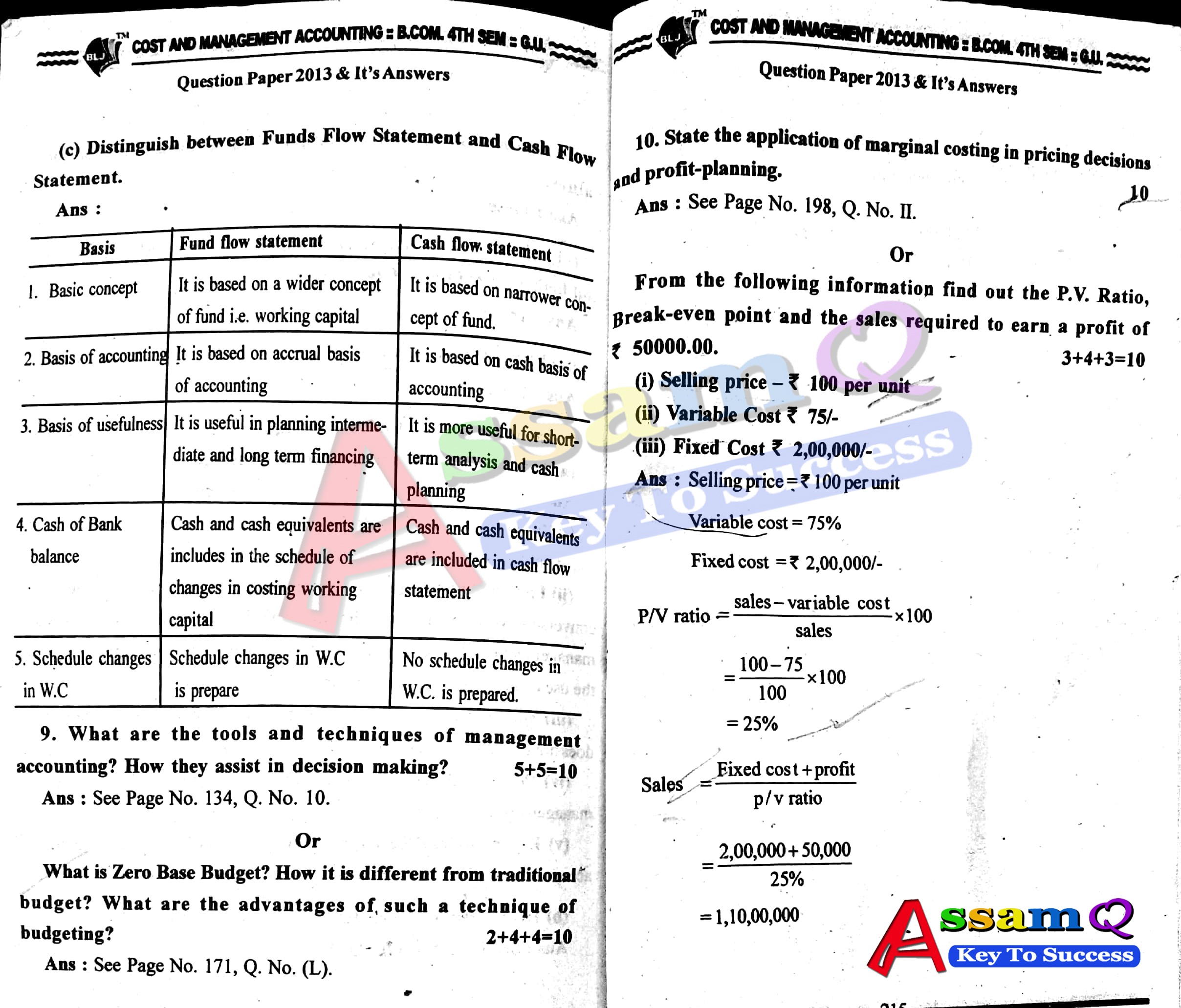 Gauhati University Question Papers All Courses All Semester