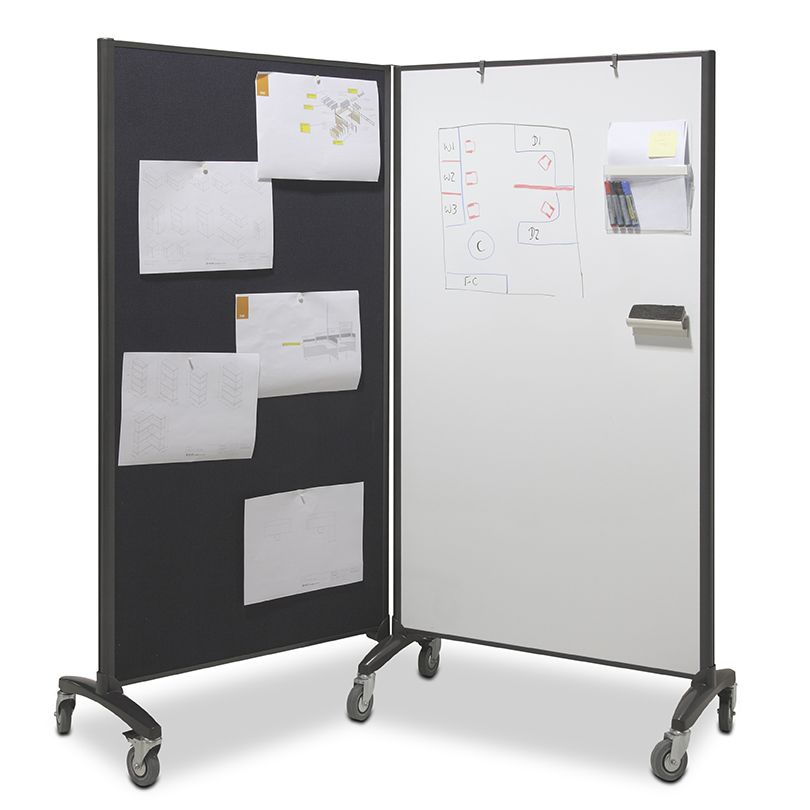 Office Screen Whiteboard Room Dividers Double Sided / Pinnable