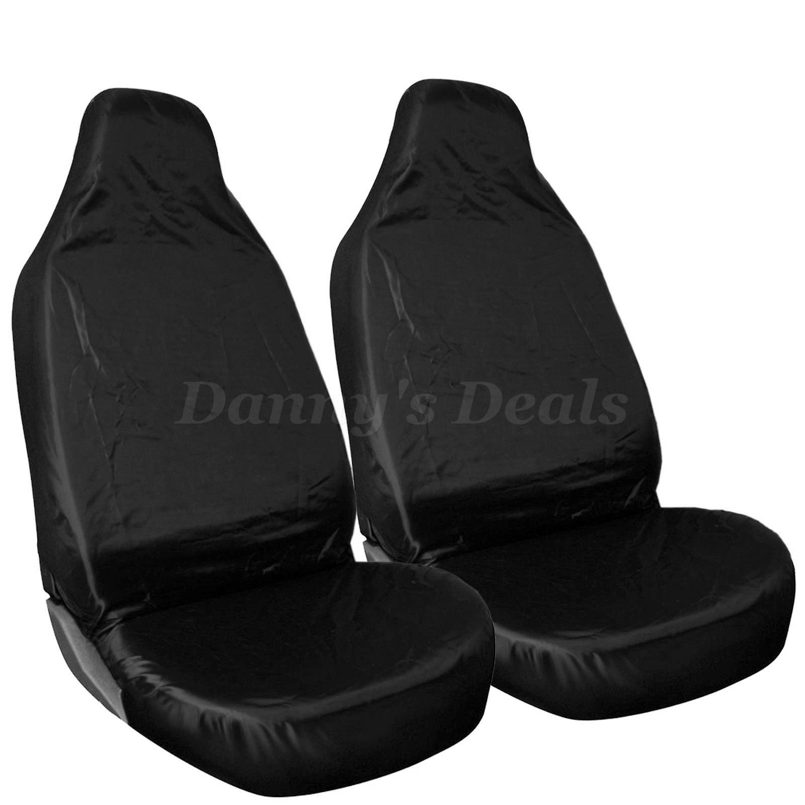 HD BLACK FRONT Car Seat Covers Protectors Set For Vauxhall Corsa 3DR