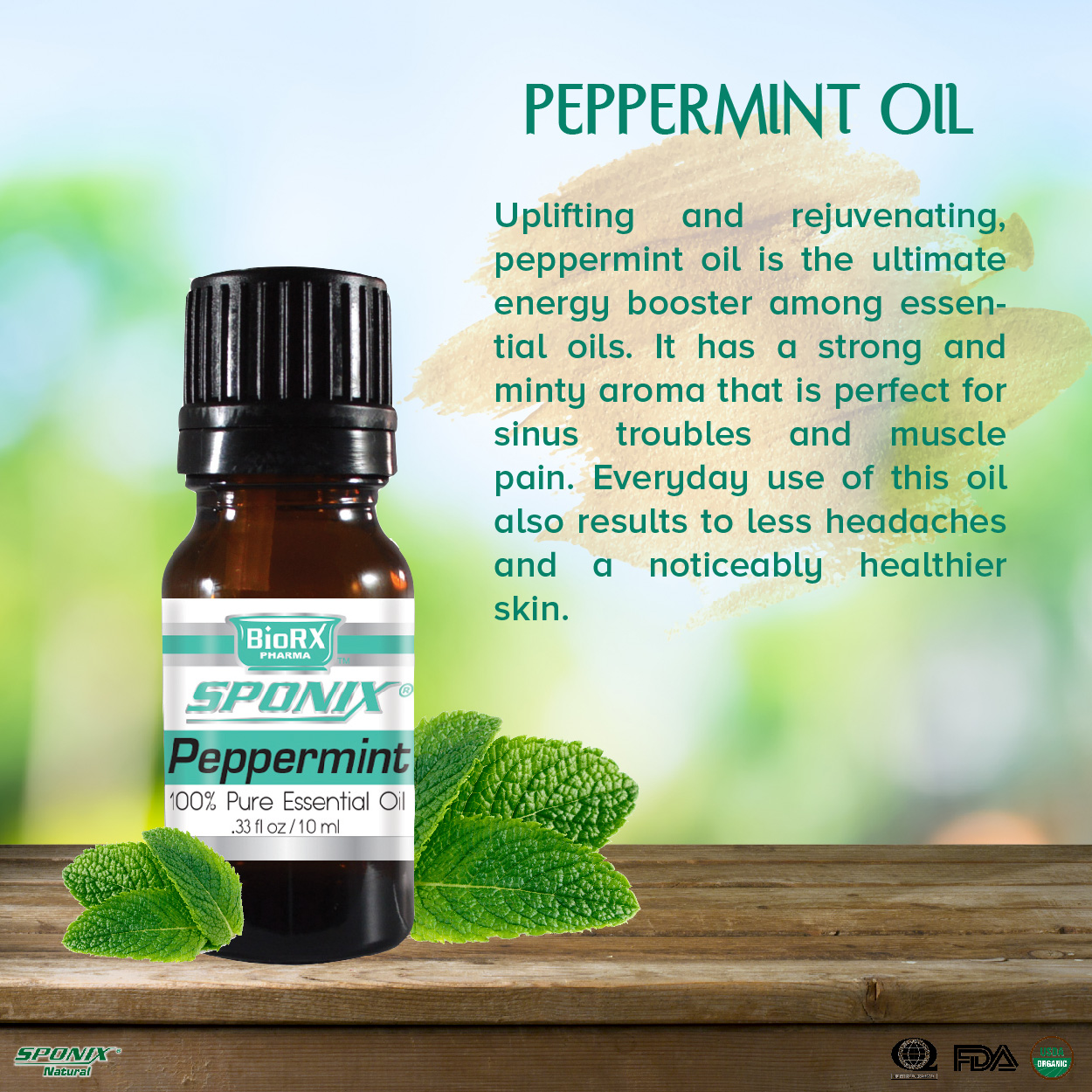 Peppermint Essential Oil 10 mL [SP6525] 7.19 Sponix Products