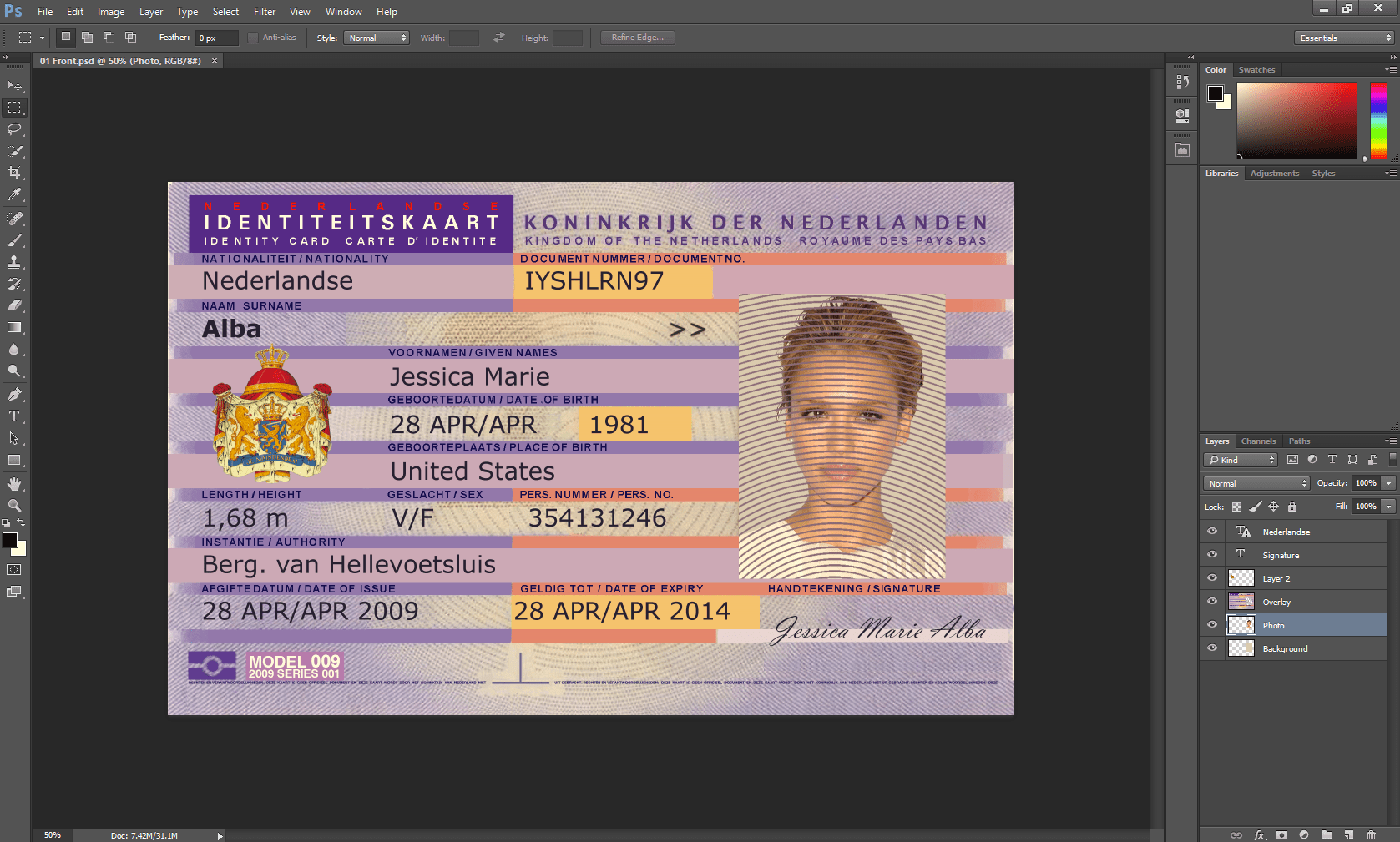 √ Sample Netherlands Id Card / Netherlands Id Card Psd Template Amazing