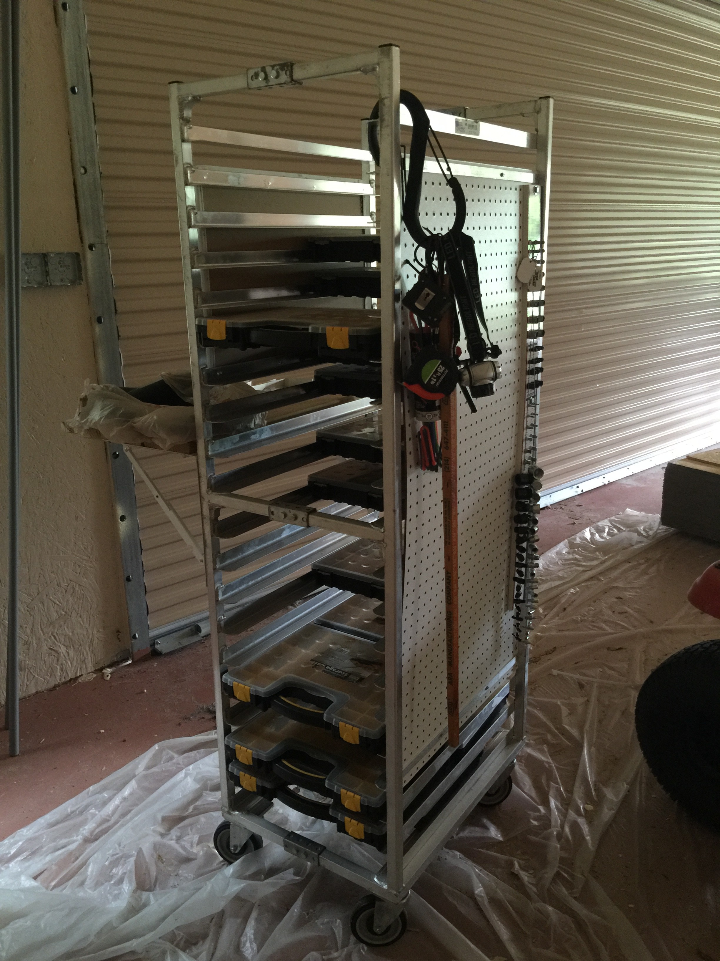 A Rolling Organizer Utilizing Harbor Freight Parts Storage Cases Your