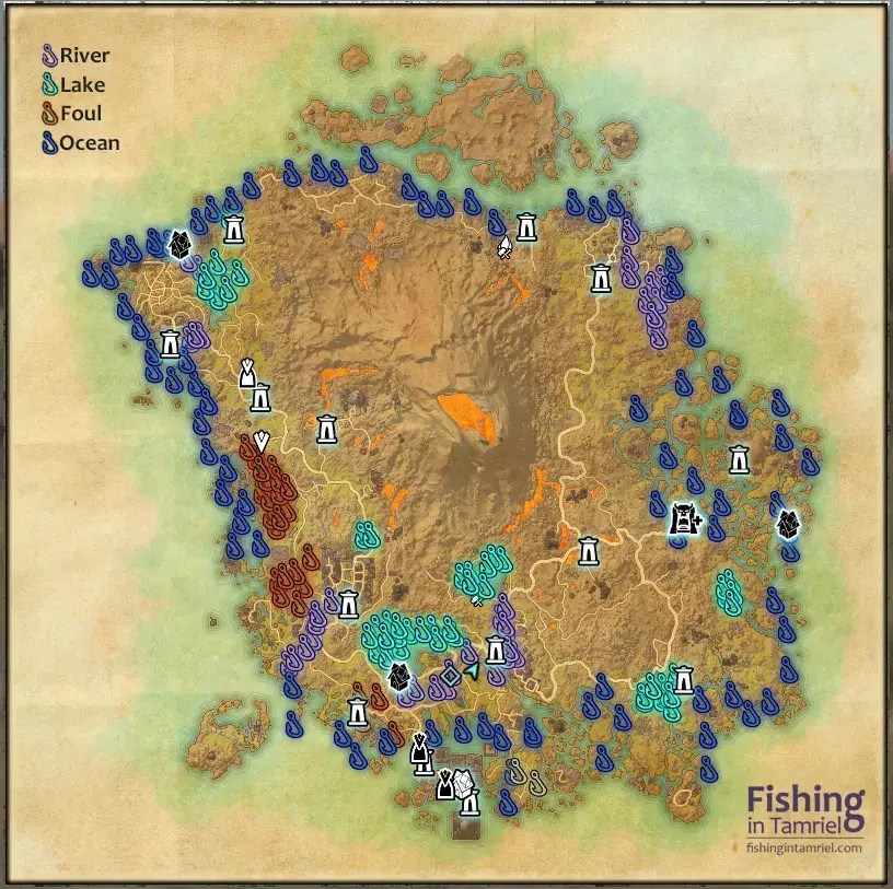 Elder Scrolls Online A Complete Fishing Guide! Fishing Holes