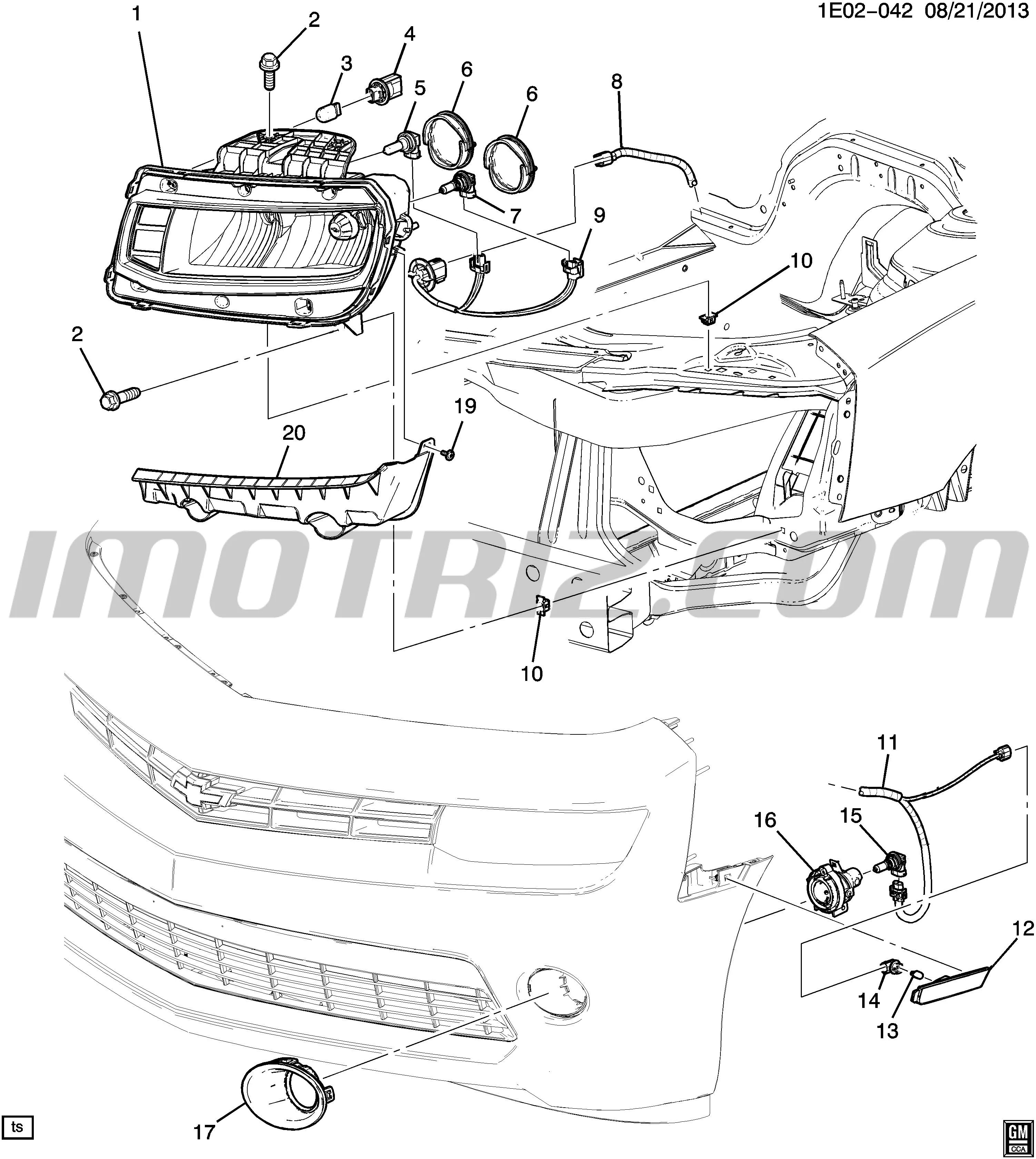 Soporte Plastico De Bumper Delantero Chevrolet Camaro