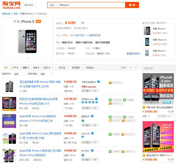 Apple、中国で「iPhone 6」「iPhone 6 Plus」を10月17日発売、転売価格は暴落か