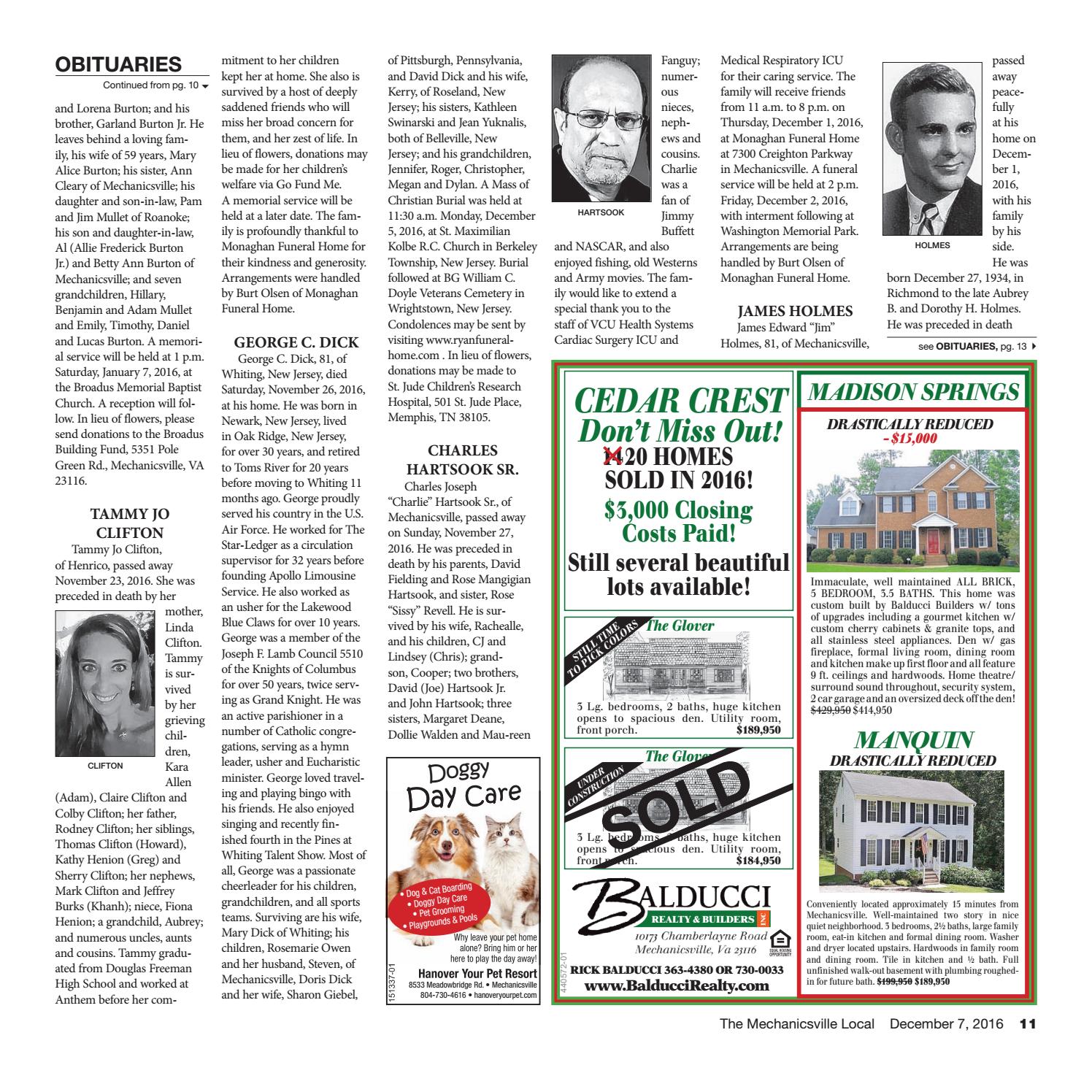 12/07/16 by The Mechanicsville Local Issuu