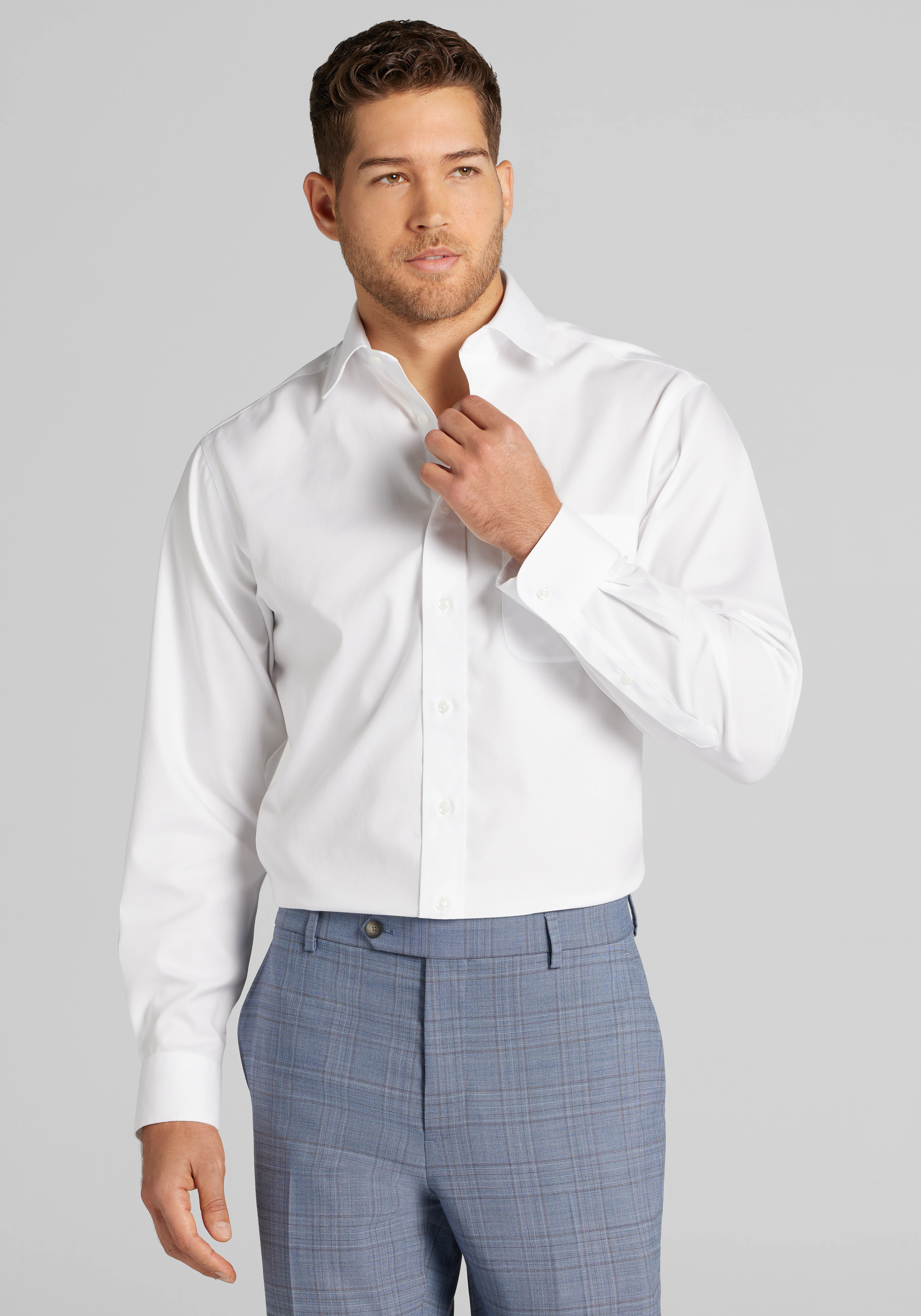 Non Iron Spread Collar Dress Shirt Men's Dress Shirts JoS. A. Bank