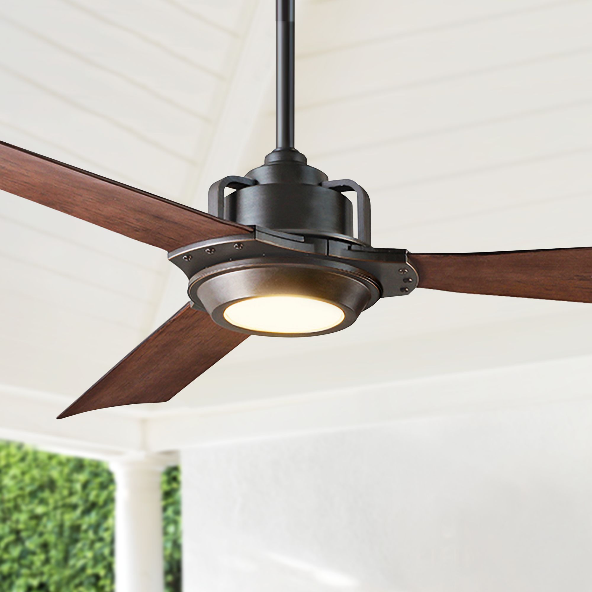 Contemporary, Ceiling Fan With Light Kit, Wall Control, Ceiling Fans