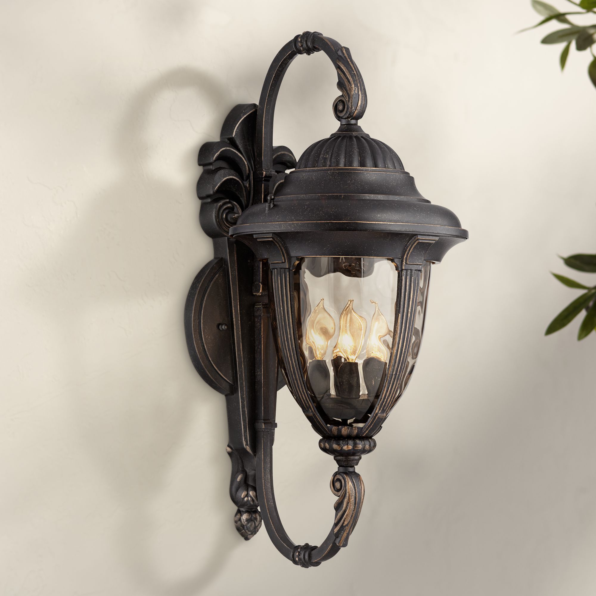 Bellagio 27 1/2" High Double Arm Outdoor Wall Light 03755 Lamps Plus
