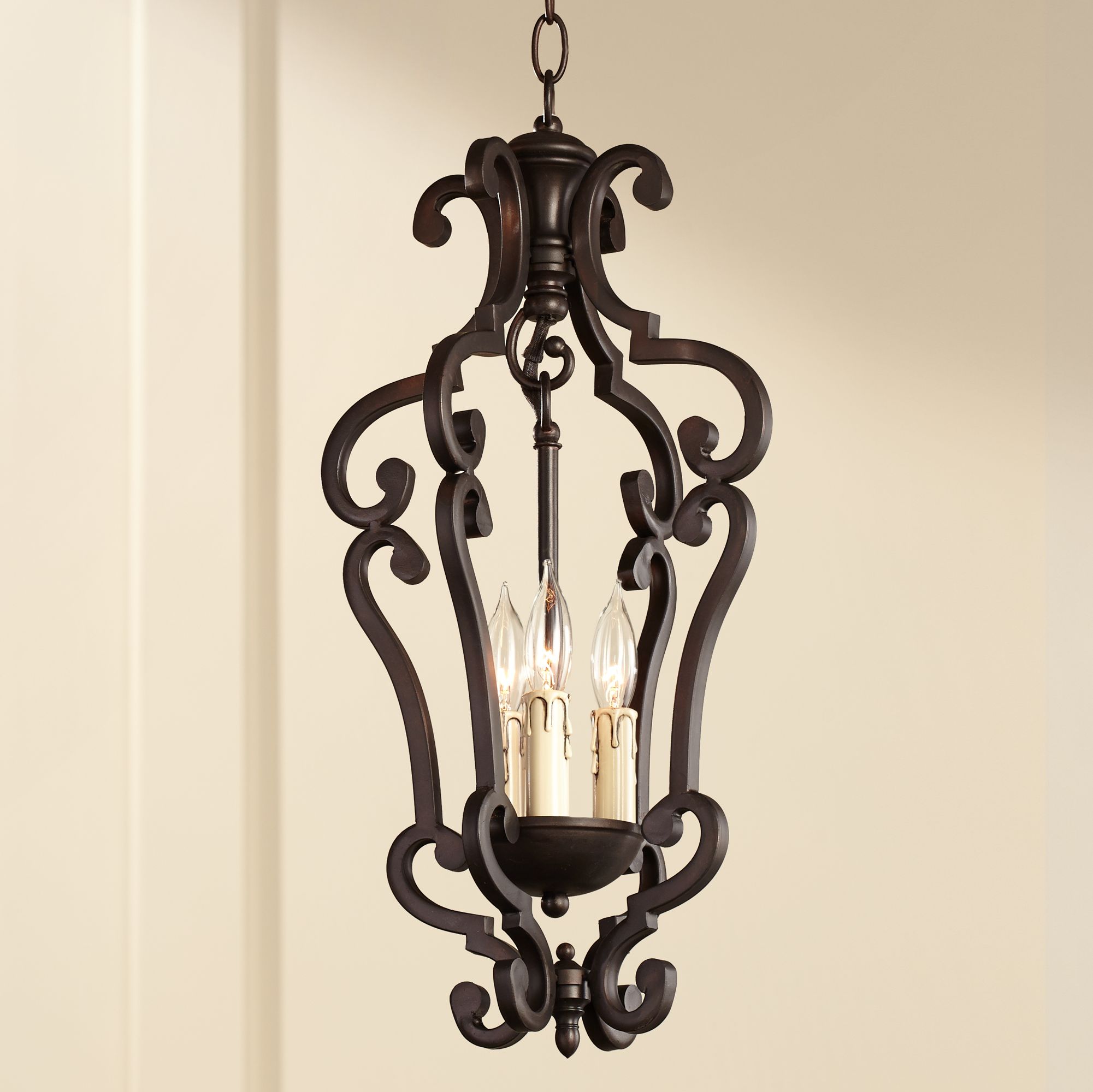 Richmond Colonial Umber Finish 3Light Pendant Chandelier 07748