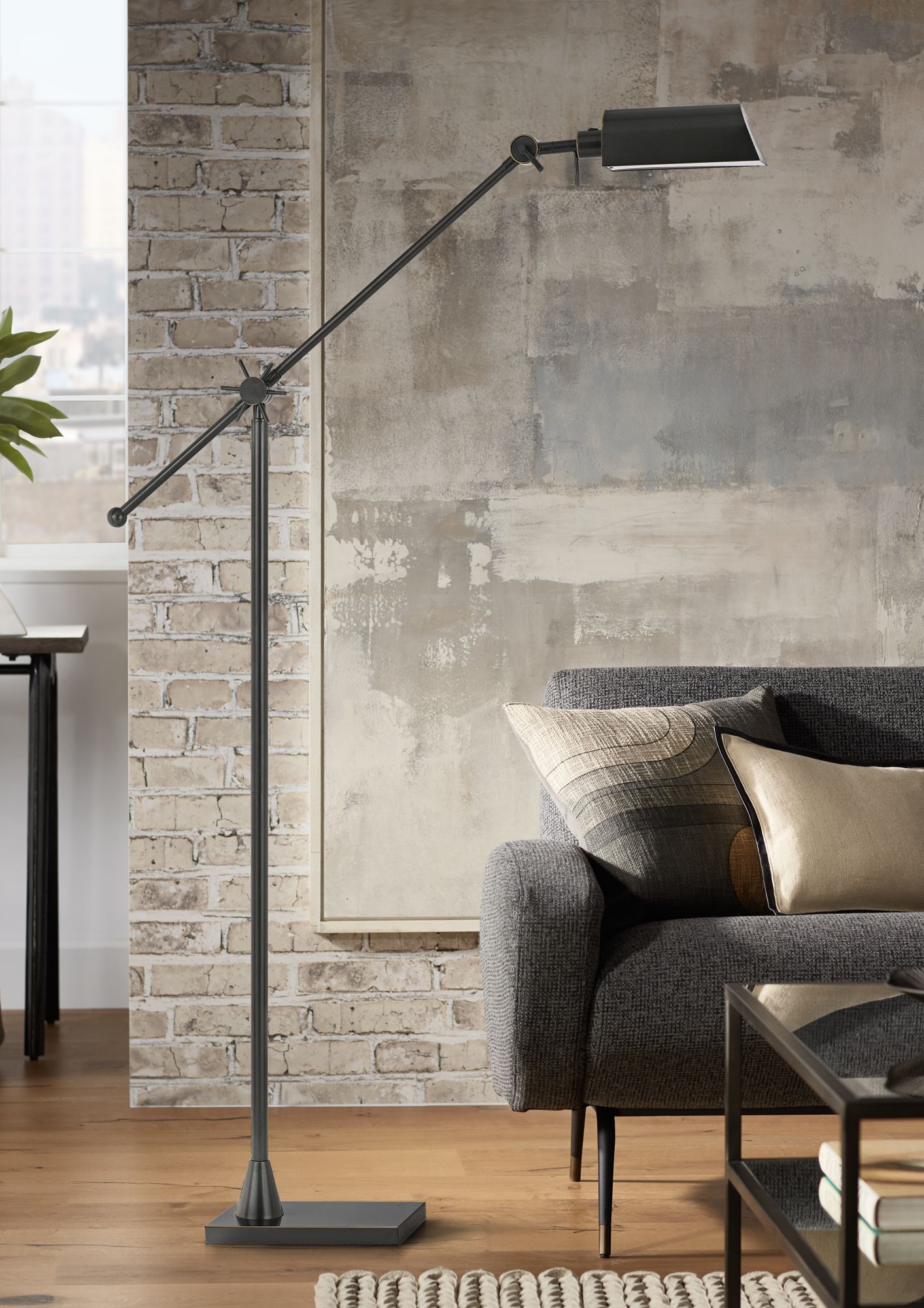 Kaline LED Dark Bronze Adjustable Pharmacy Floor Lamp 10T80 Lamps Plus