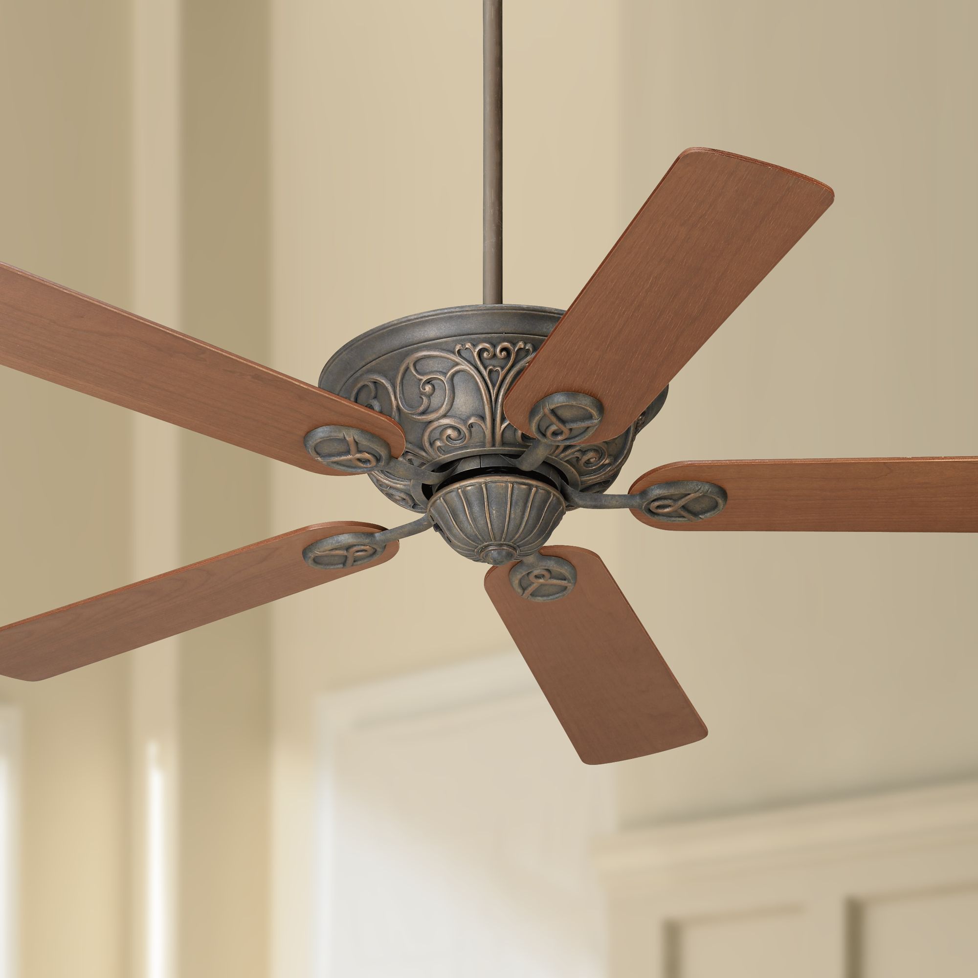 52" Casa Contessa Copper Bronze Teak Blades Ceiling Fan 11G51
