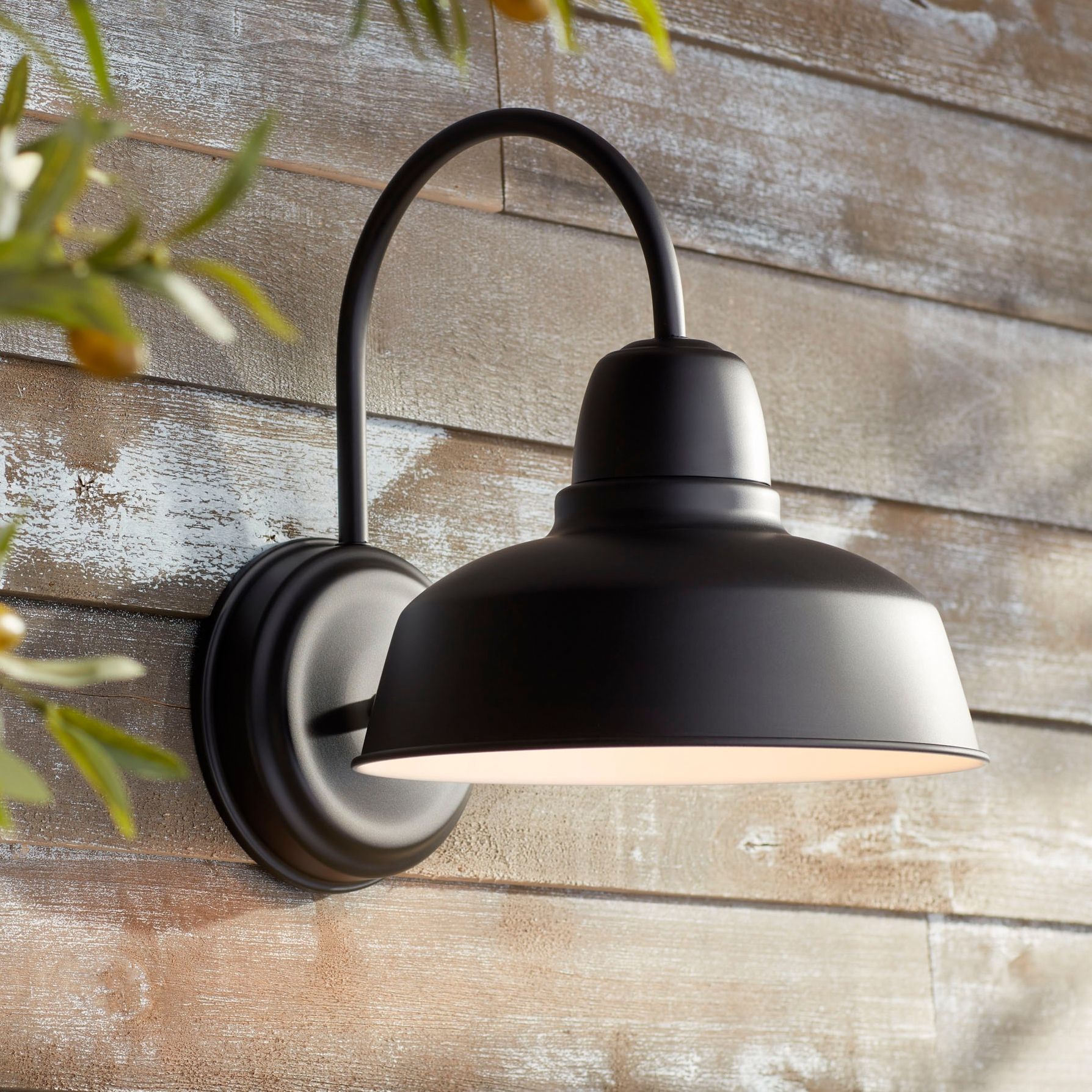 Urban Barn Collection 13" High Black Outdoor Wall Light 13F69