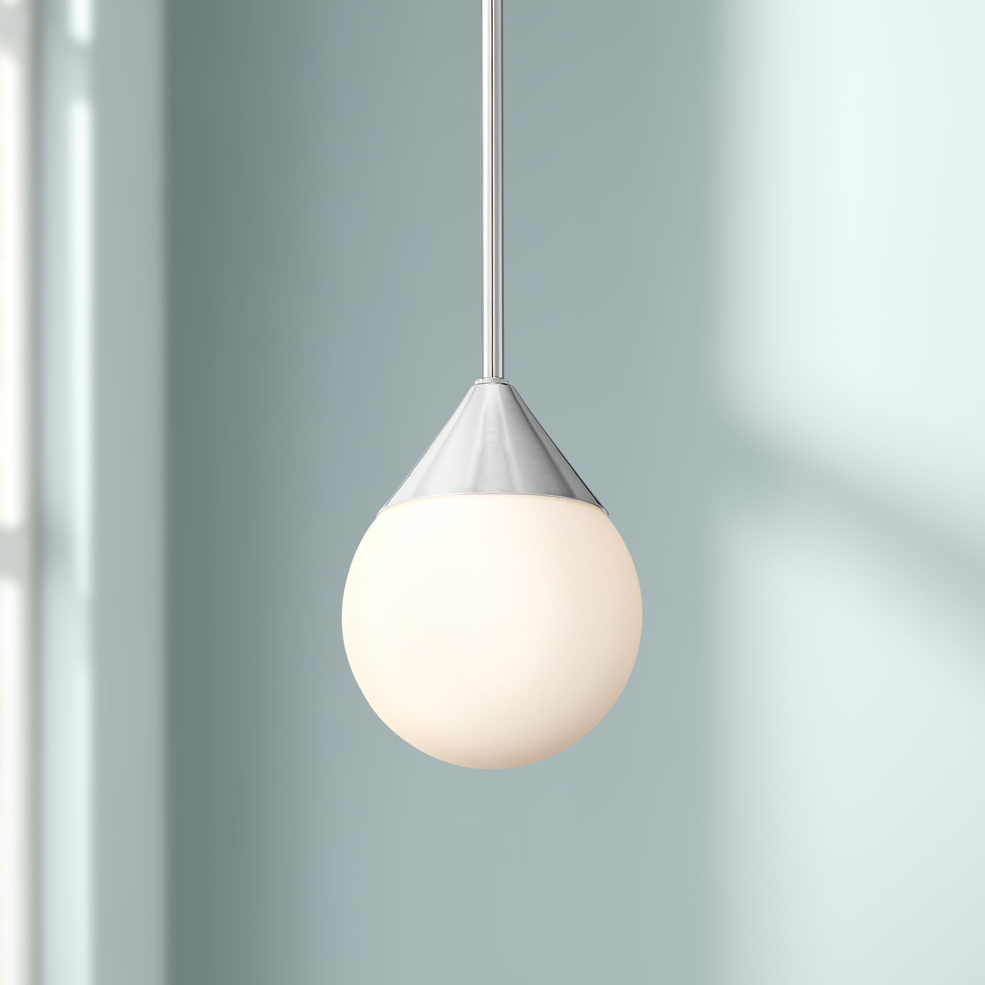 Kovacs Simple 6" Wide Chrome Mini Pendant 15H93 Lamps Plus