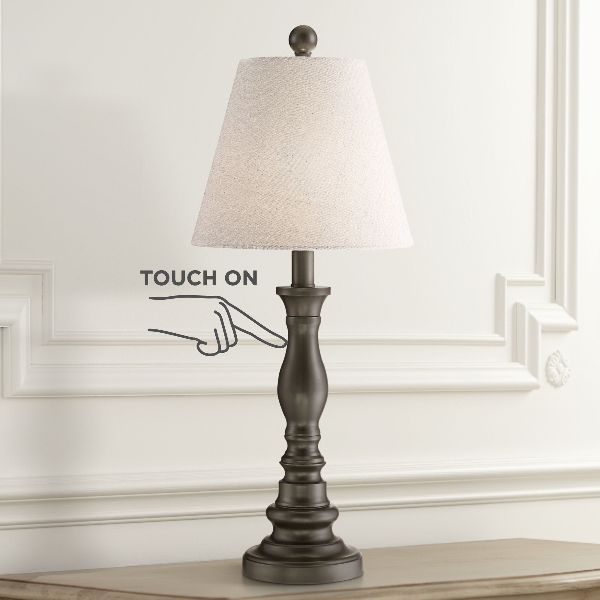 Archmond Bronze Traditional Touch OnOff Accent Table Lamp 15N63