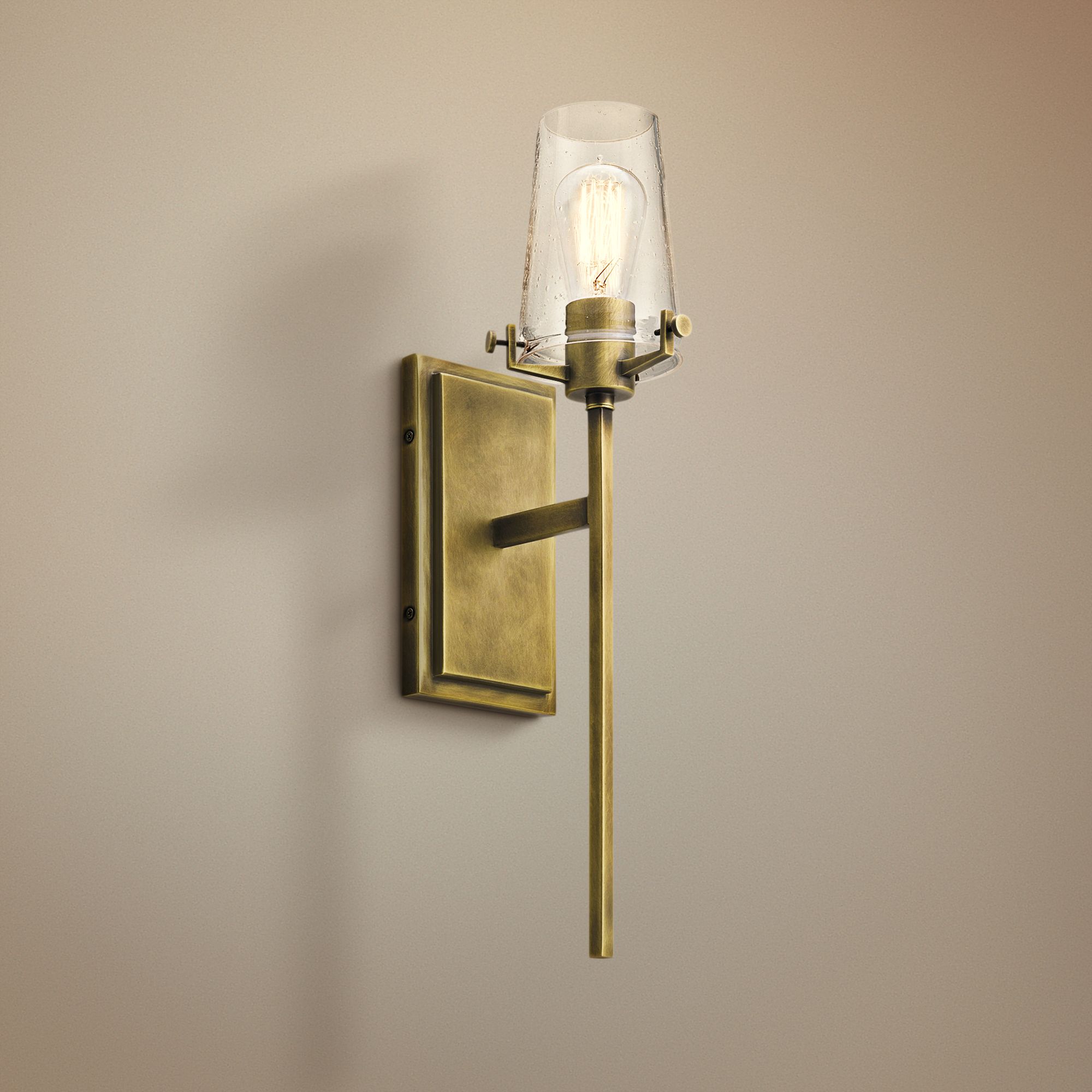 Kichler Alton 22" High Natural Brass Wall Sconce 16V24 Lamps Plus