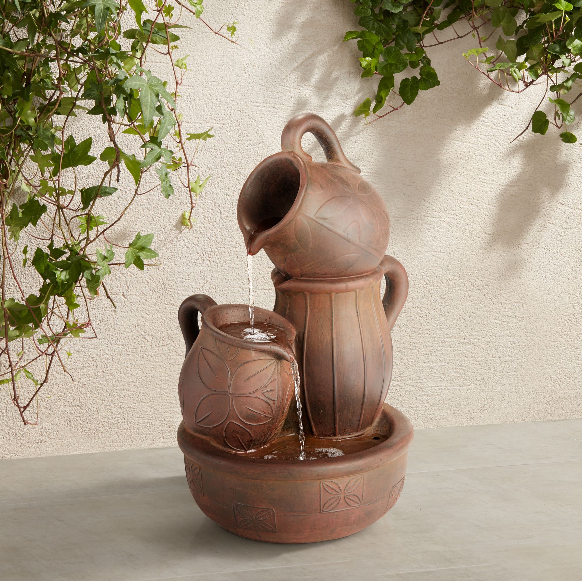 Water Jug 24" High Rust Indoor/Outdoor Fountain 17W11 Lamps Plus