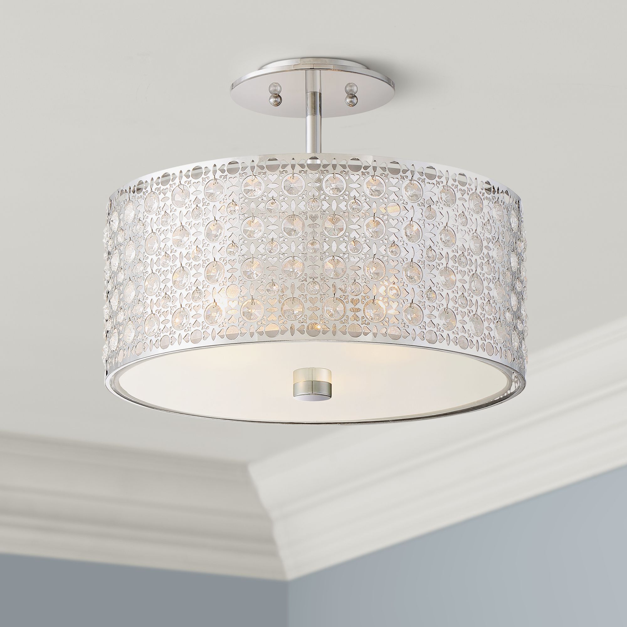 Quoizel Platinum Collection Verity 15"W Chrome Ceiling Light 18D12