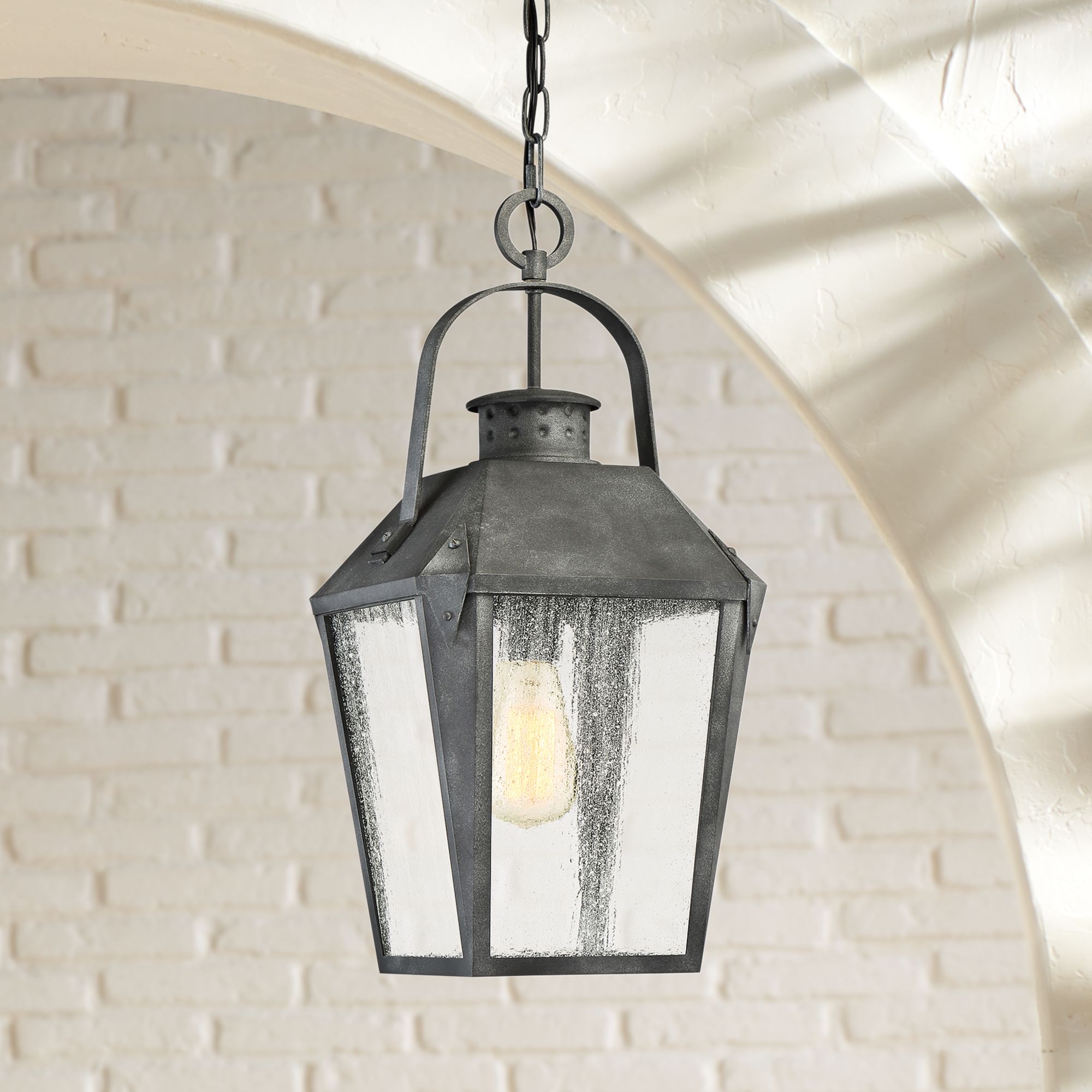 Quoizel Carriage 21 1/4" High Black Outdoor Hanging Light 19W08