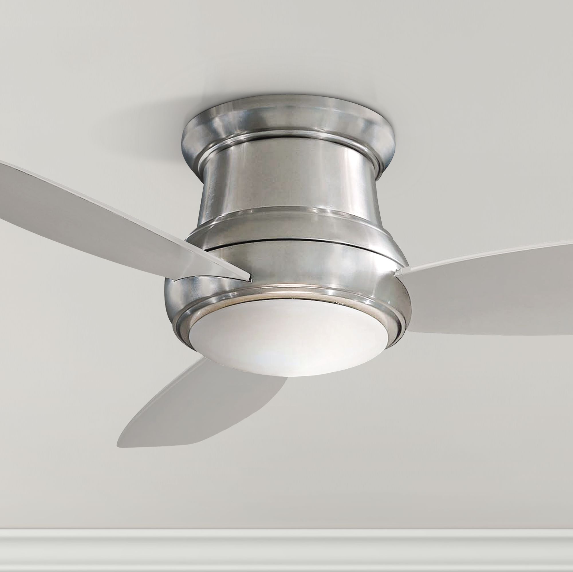 52" Concept II Brushed Nickel Flushmount LED Ceiling Fan 19W24