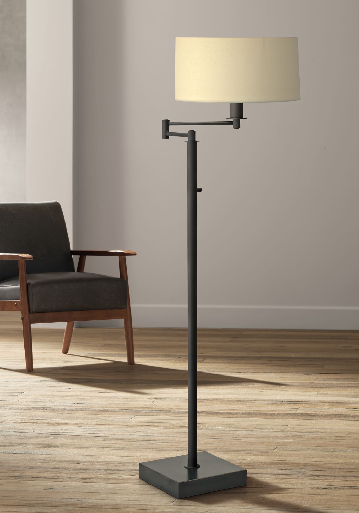 House of Troy Franklin Oil Rubbed Bronze Swing Arm Floor Lamp 1D682