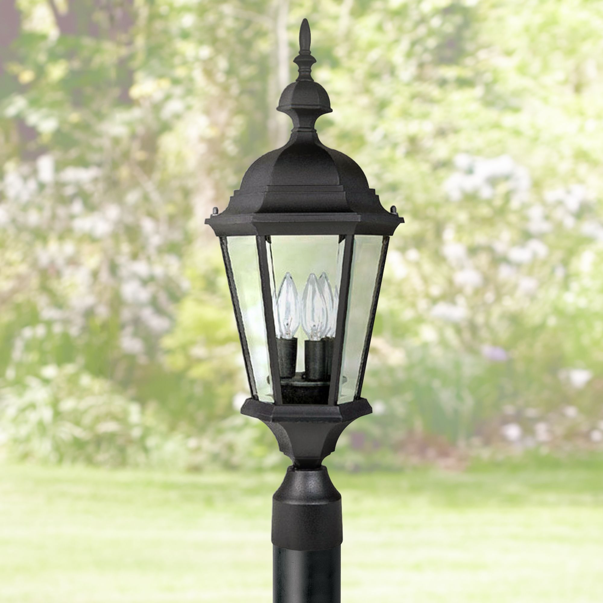 Capital Carriage House 24"High Black Outdoor Post Light 1J008 Lamps Plus