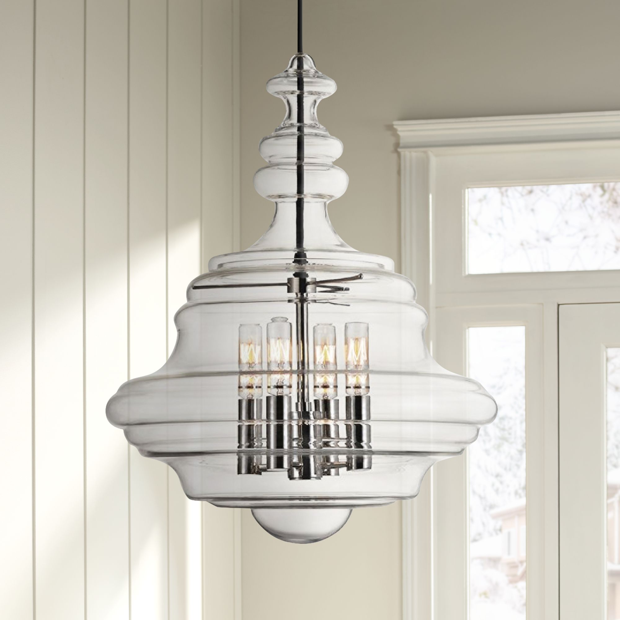 Hudson Valley Washington 20" Polished Nickel Pendant Light 1K164