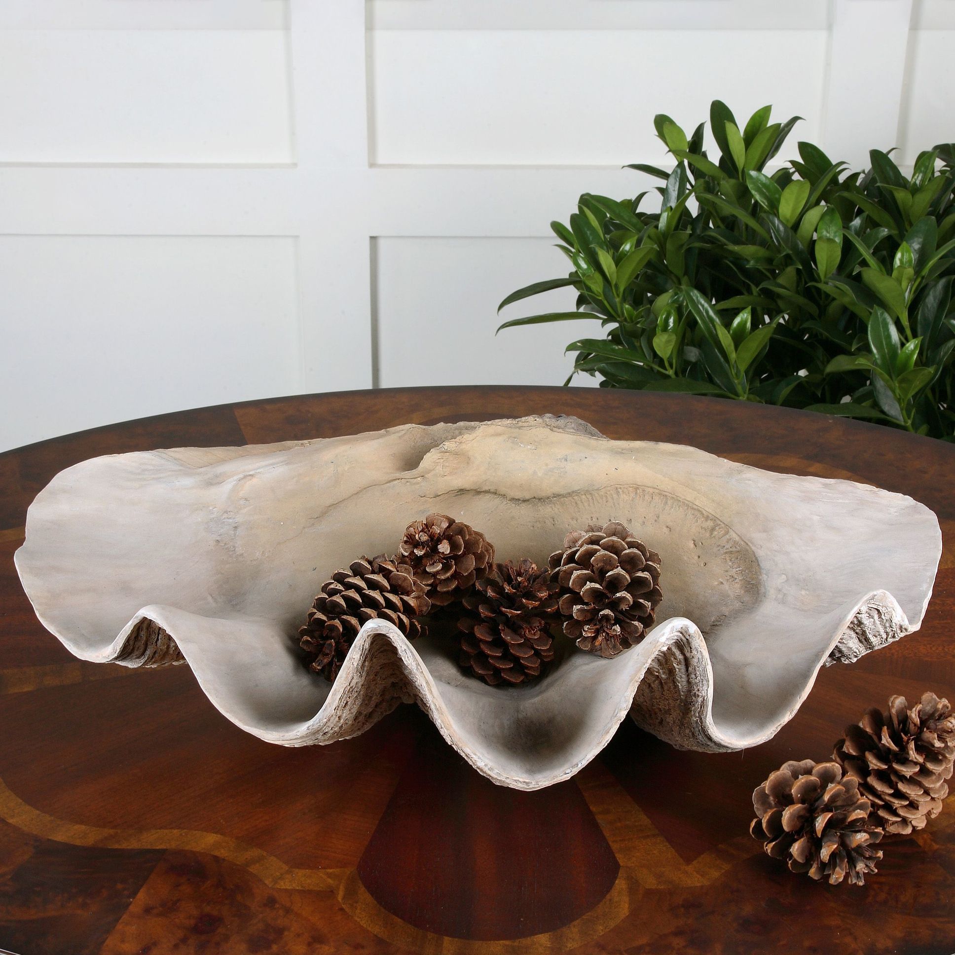 Clam Shell 22 3/4" Wide Stone Accent Bowl by Uttermost 1M740 Lamps