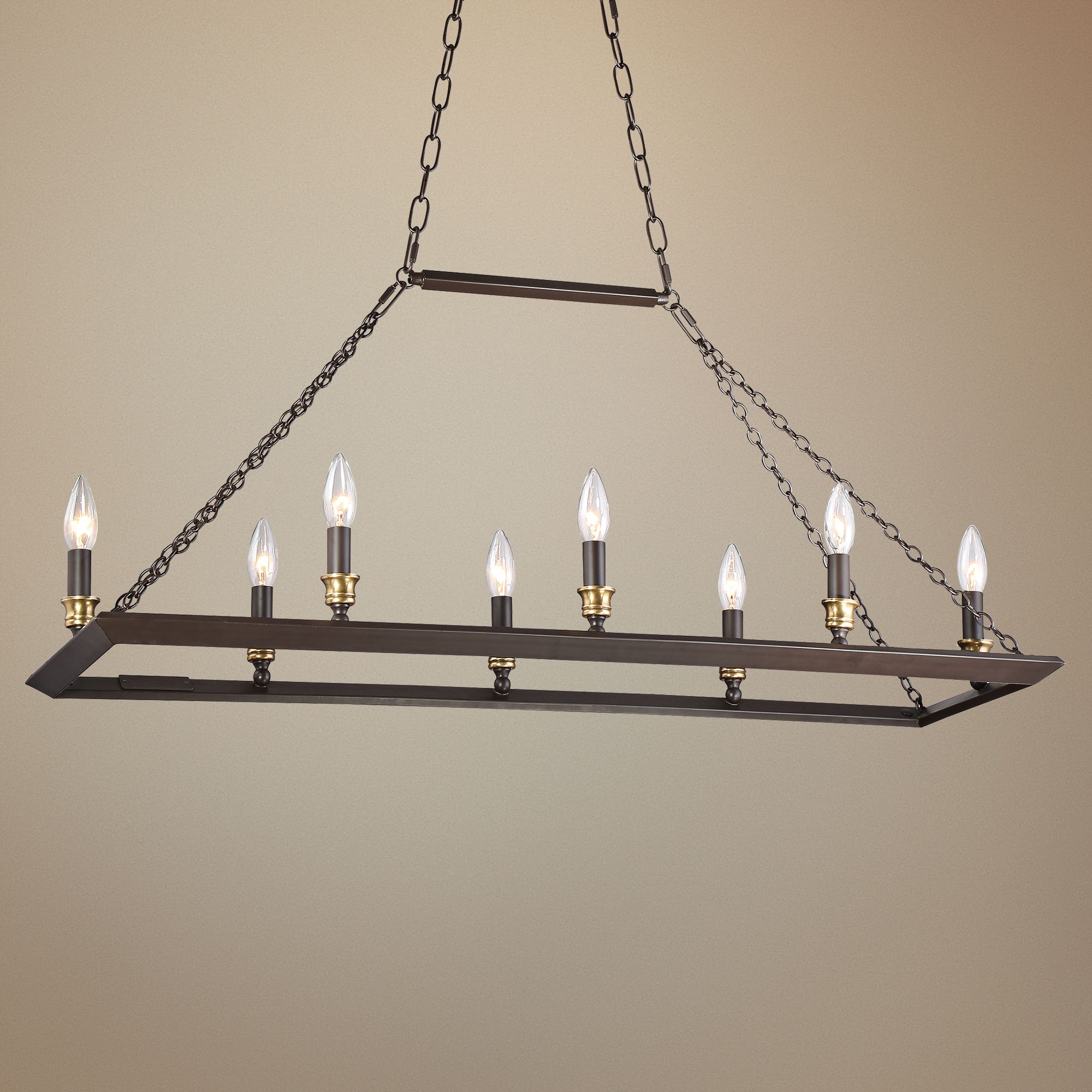 Quoizel Brook Hall 38"W Western Bronze Island Chandelier 1T970
