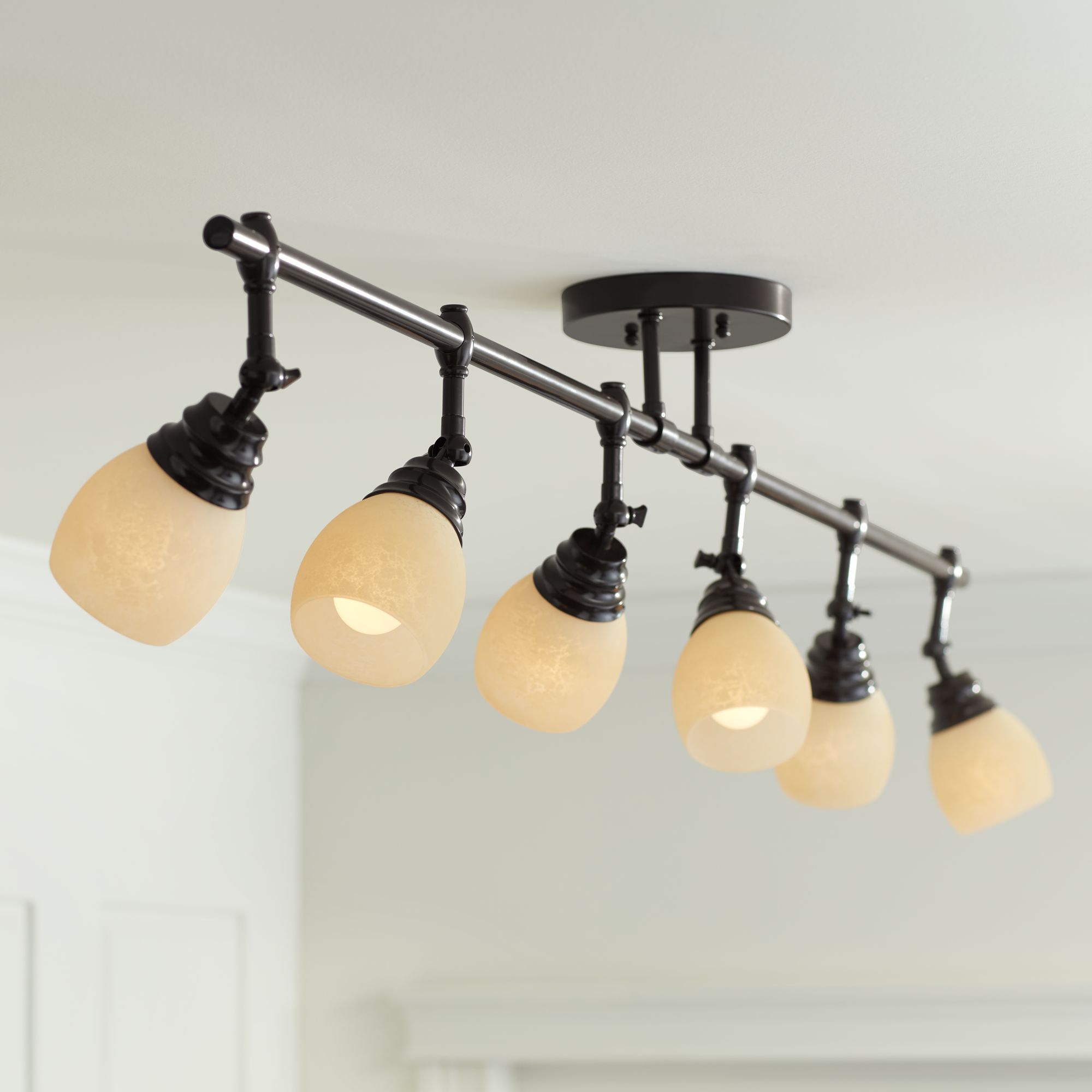 Pro Track Elm Park Collection Bronze 6Light Fixture 1Y316 Lamps Plus