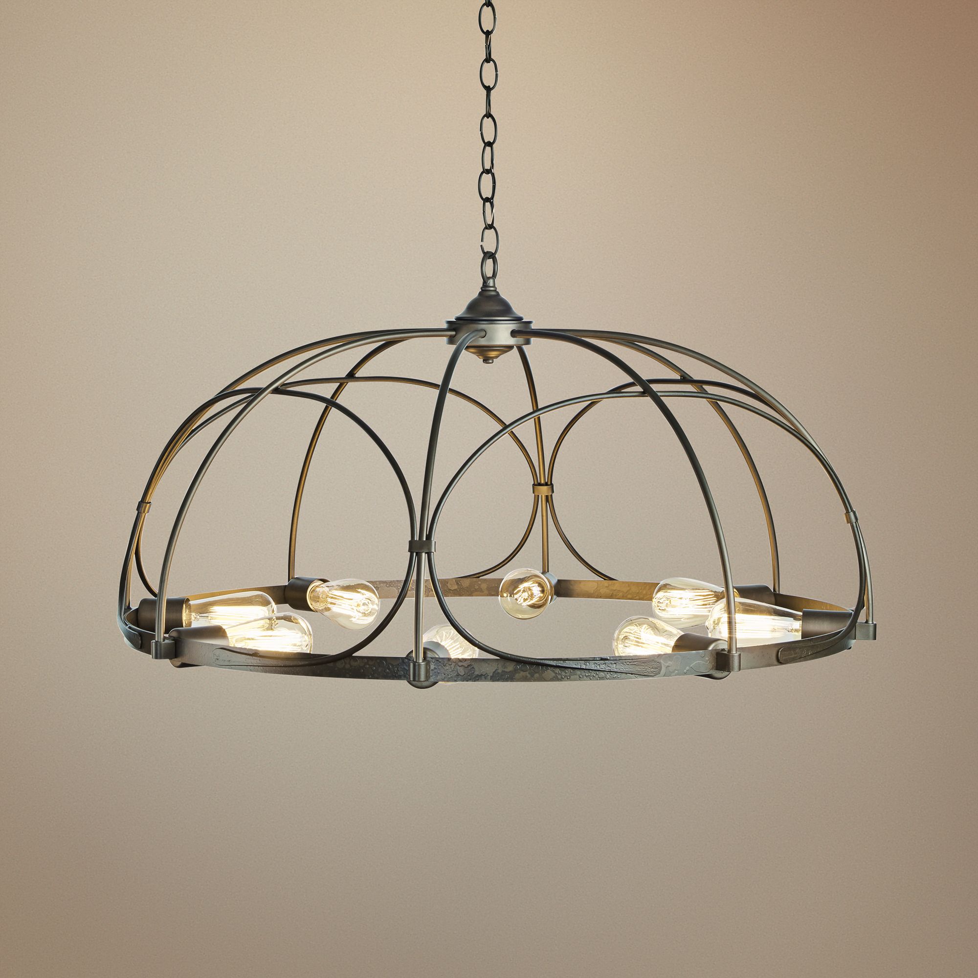 Hubbardton Arbor 35 1/2" Wide 8Light Smoke Chandelier 20V19