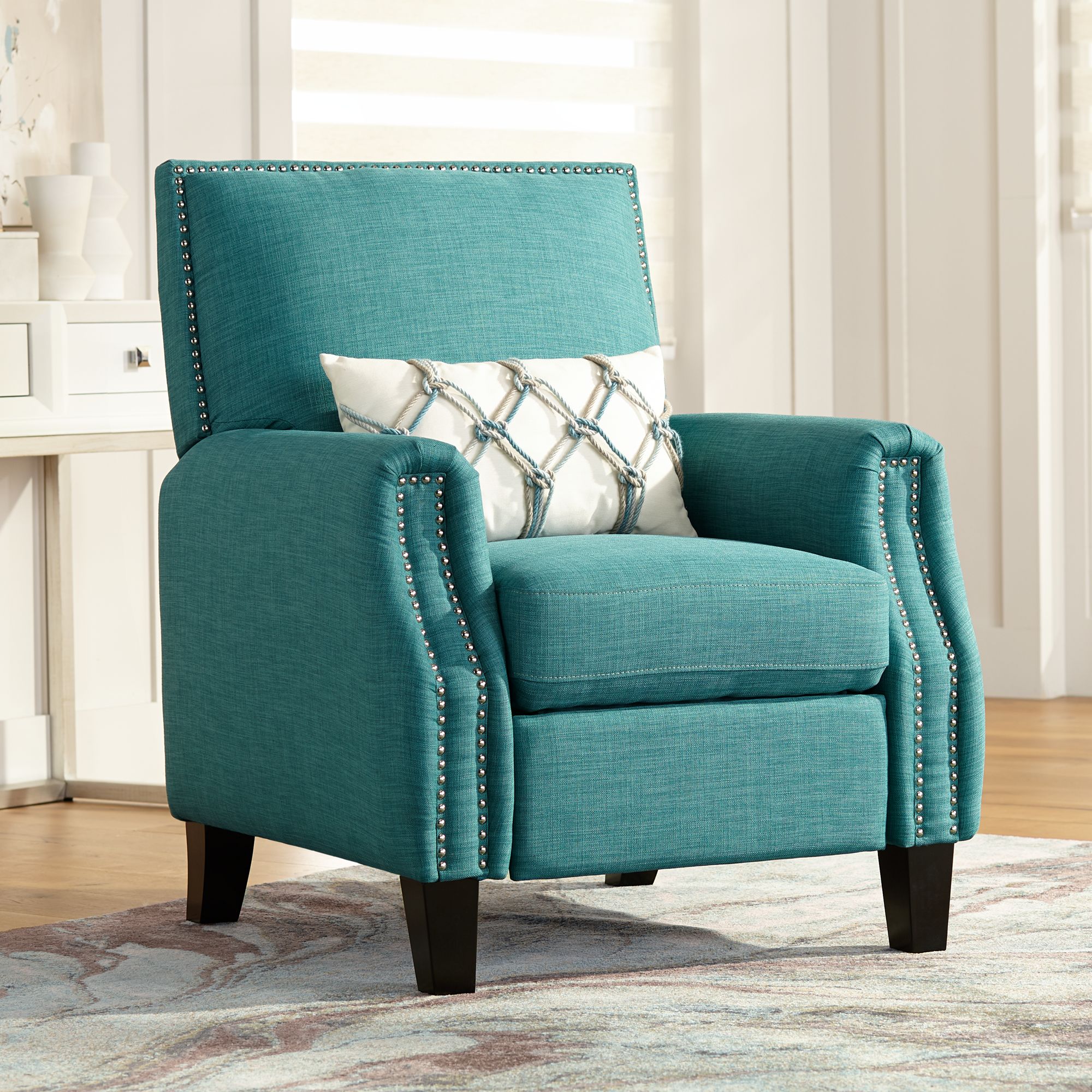 Romeo Heirloom Teal 3Way Recliner Chair 23N58 Lamps Plus
