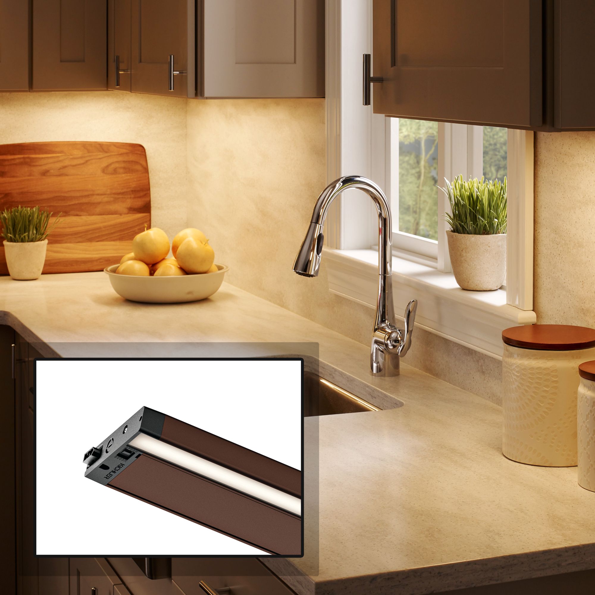 Kichler 6U 12" Wide Bronze Textured LED Under Light 23Y18