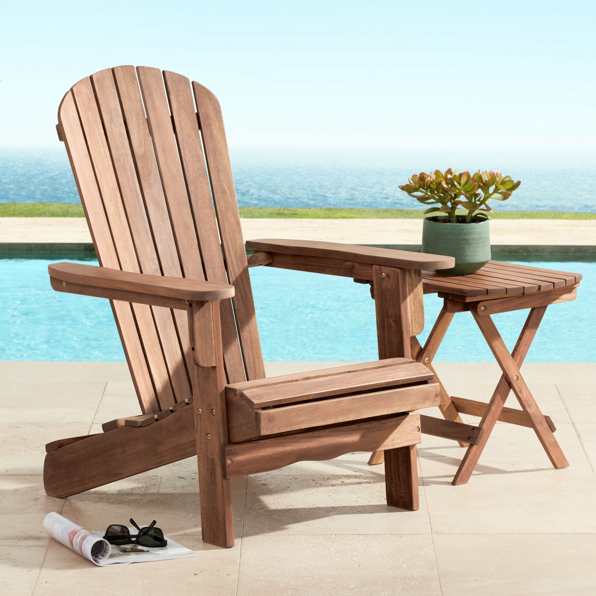Cape Cod 28 3/4" Wide Natural Wood Adirondack Chair